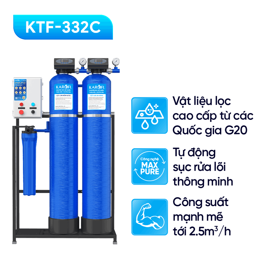 Máy lọc nước tổng đầu nguồn Karofi KTF-332C